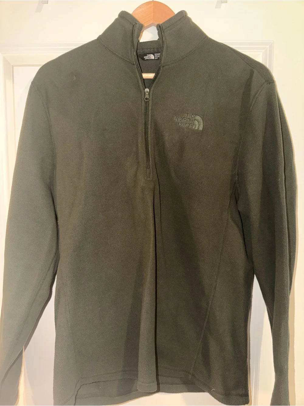 The North Face Olive Green Half-Zip Fleece Pullover